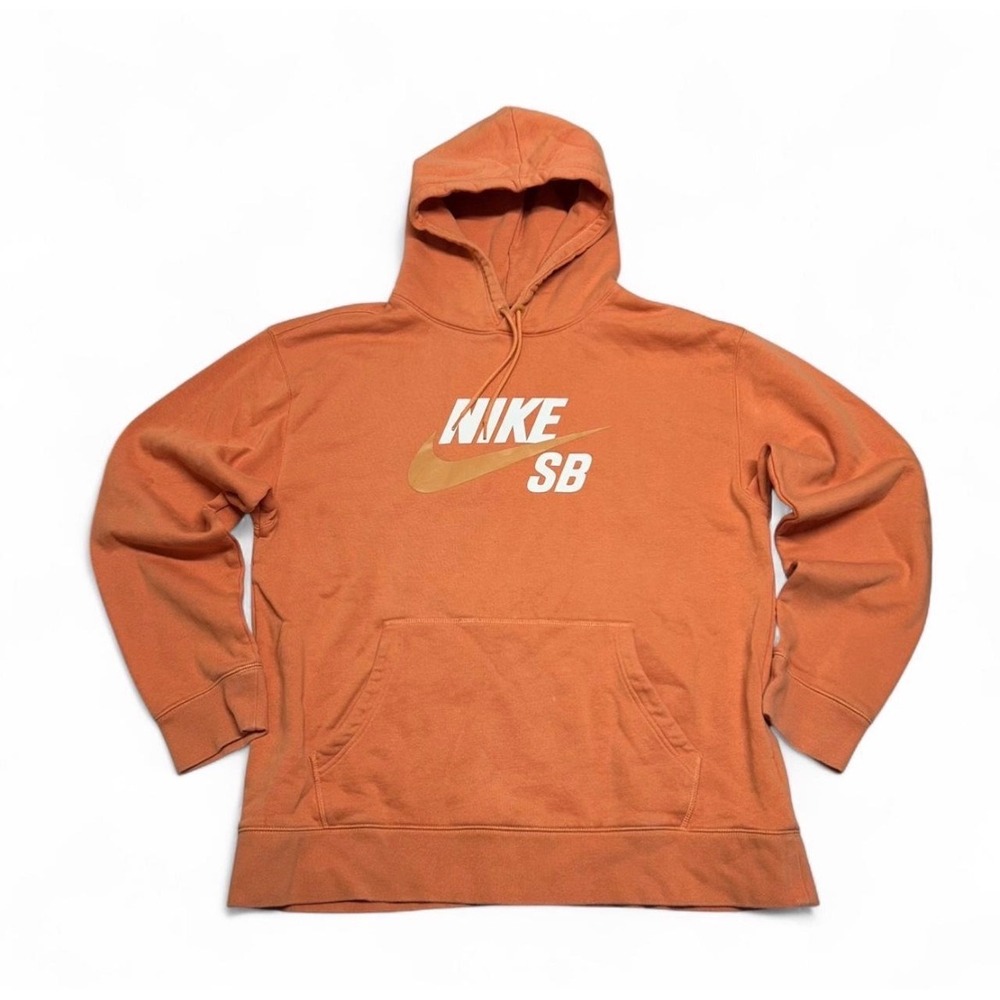 Nike SB Pullover Hoodie Mens XL Burnt Orange Rust Skateboarding Sweatshirt Q110